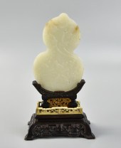 CHINESE HETIAN WHITE JADE GOUR