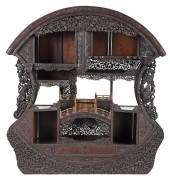 CHINESE HIGHLY CARVED HARDWOOD