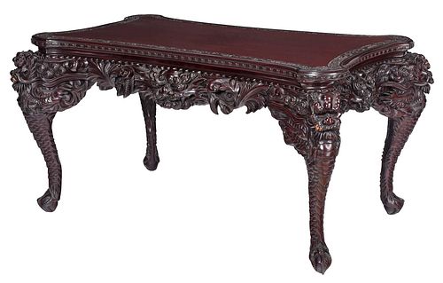 CHINESE HIGHLY CARVED HARDWOOD