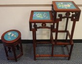 CHINESE HONGMU CLOISONNE TOP T