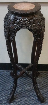 CHINESE HONGMU MARBLE INSET TA