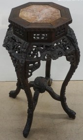 CHINESE HONGMU MARBLE INSET TA