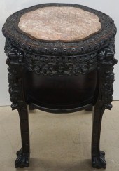 CHINESE HONGMU MARBLE INSET TA