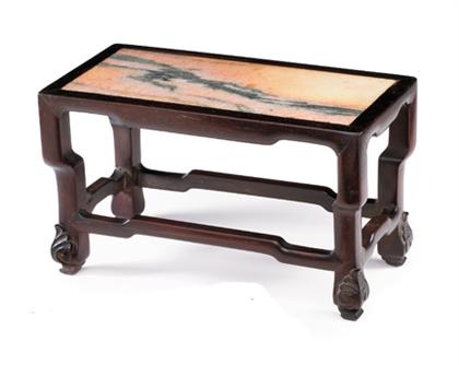 Chinese Hongmu stone inset stand