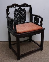 CHINESE HONGMU THRONE ARMCHAIR