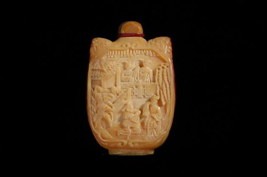 CHINESE HORN BILL IVORY SNUFF