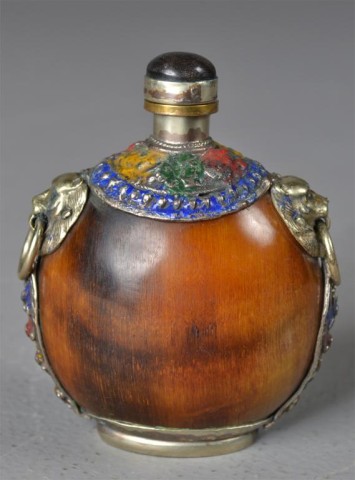 Chinese Horn Snuff Bottle with
