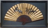 CHINESE 'HORSE' LARGE HAND FAN
