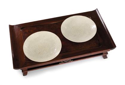 Chinese hualimu and burl-wood table