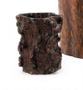Chinese huamu lacquered brush