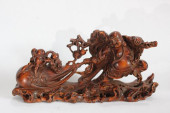 CHINESE HUANGYANG WOOD CARVED