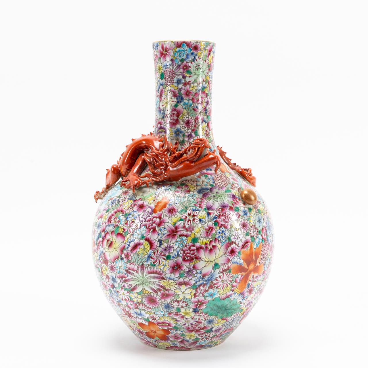 CHINESE HUNDRED-FLOWERS DRAGON NECK