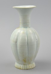 CHINESE HUTIAN WARE FLUTED VAS