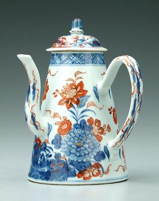 Chinese Imari coffeepot, tapered