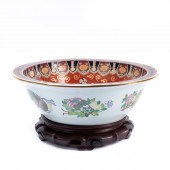 CHINESE IMARI PEACOCK PORCELAI