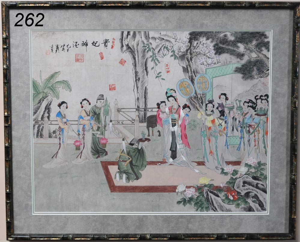 Chinese Imperial Court Scene 25'' x