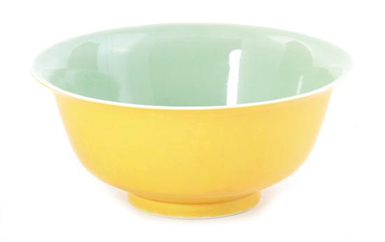 Chinese Imperial yellow-glazed bowl