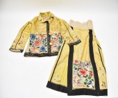 Chinese Imperial yellow silk p