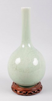 CHINESE INCISED CELADON STICK