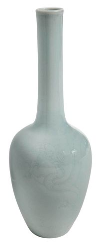 CHINESE INCISED DRAGON PORCELAIN
