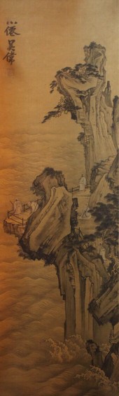 CHINESE INK AND COLOR ON SILK