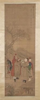 Chinese ink and color silk scr