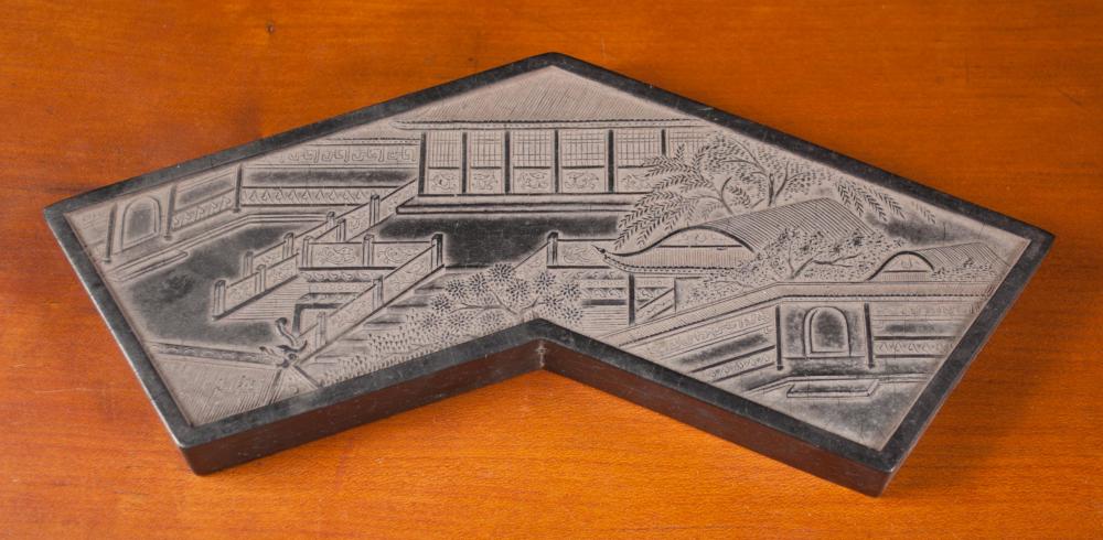 CHINESE INK CAKE, ANGULAR HEXAGON