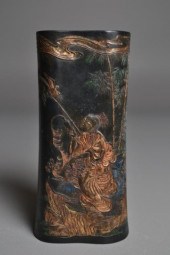 Chinese Inkstone Hand-Painted