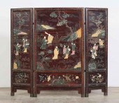 CHINESE INLAID HARDSTONE FIRE