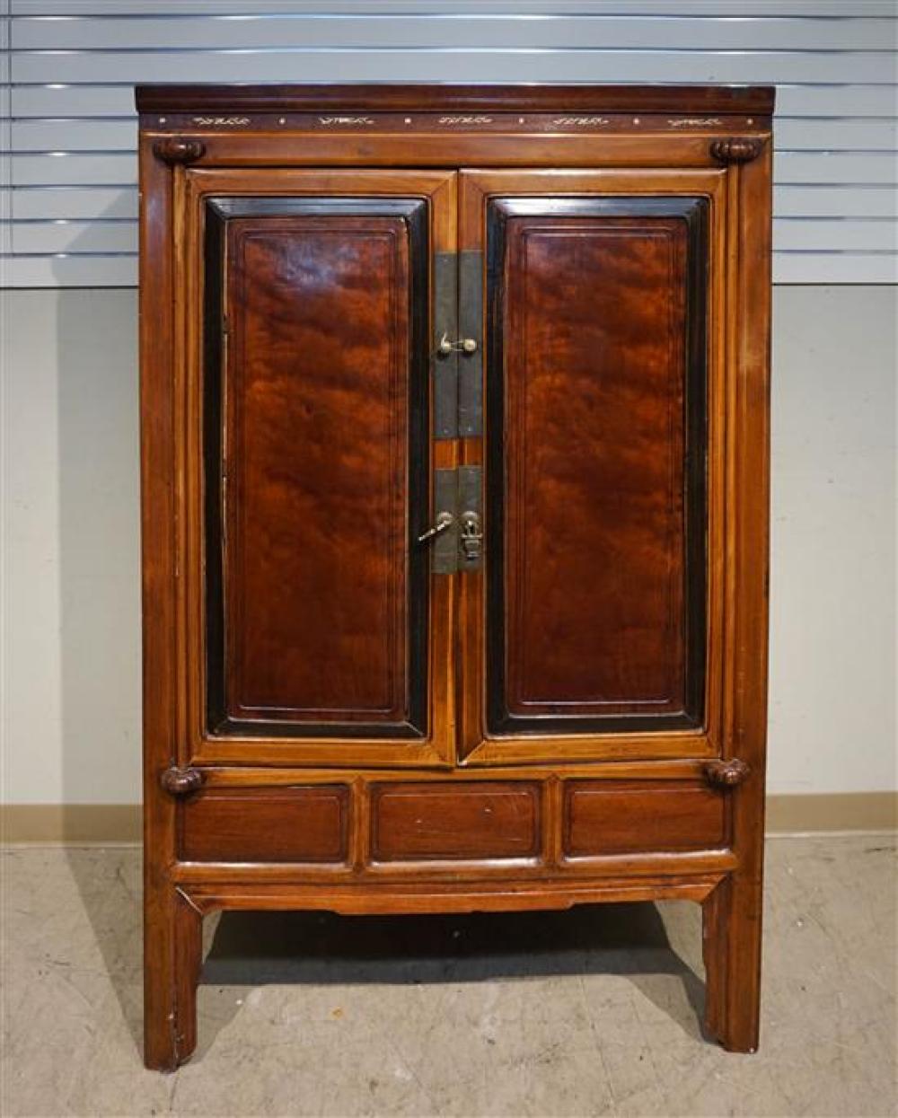 CHINESE INLAID HARDWOOD DOUBLE DOOR
