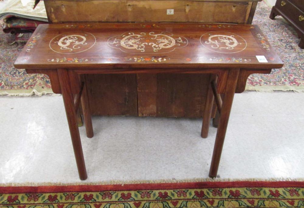 CHINESE INLAID HUALIMU WOOD ALTAR