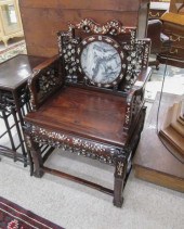 CHINESE INLAID ROSEWOOD ARMCHA