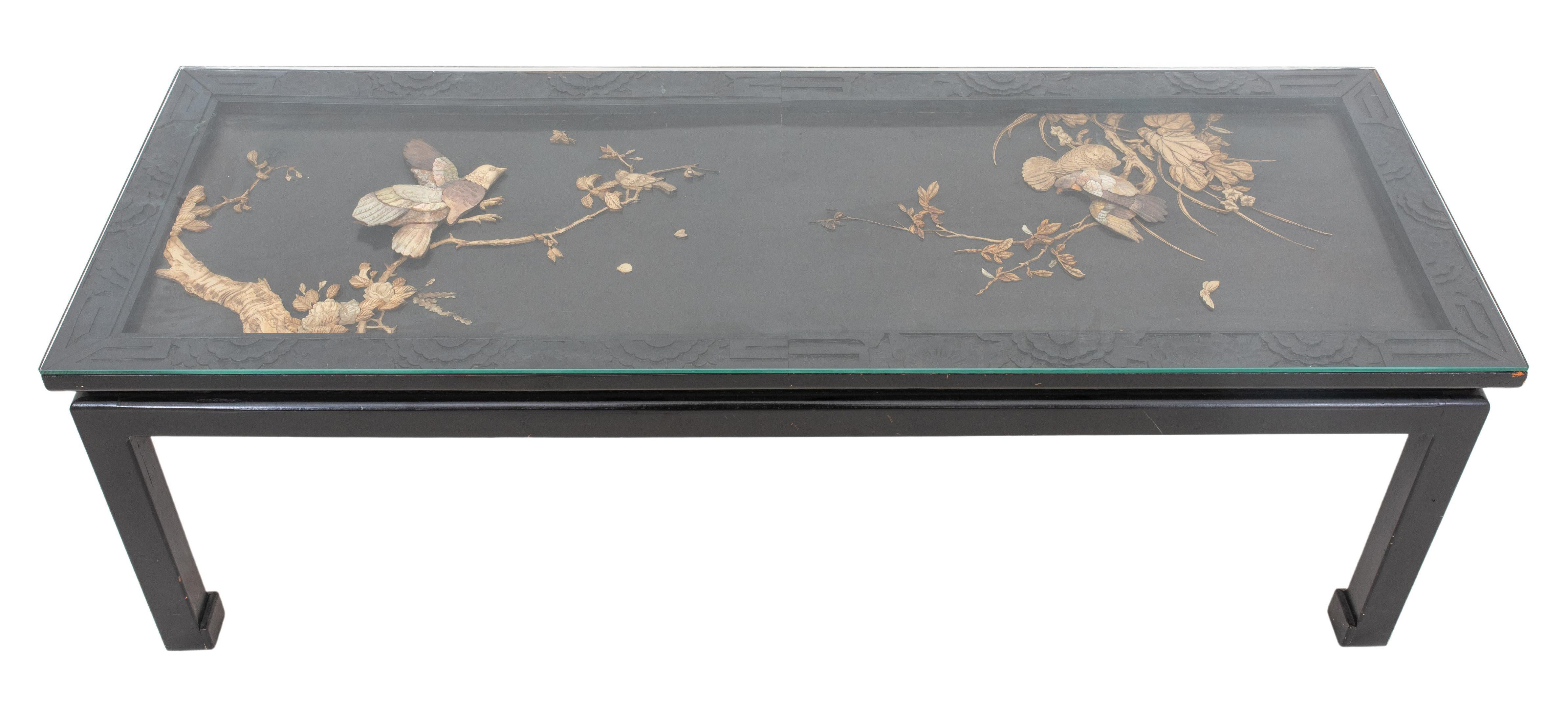 CHINESE INLAID SCREEN PANEL MOUNTED