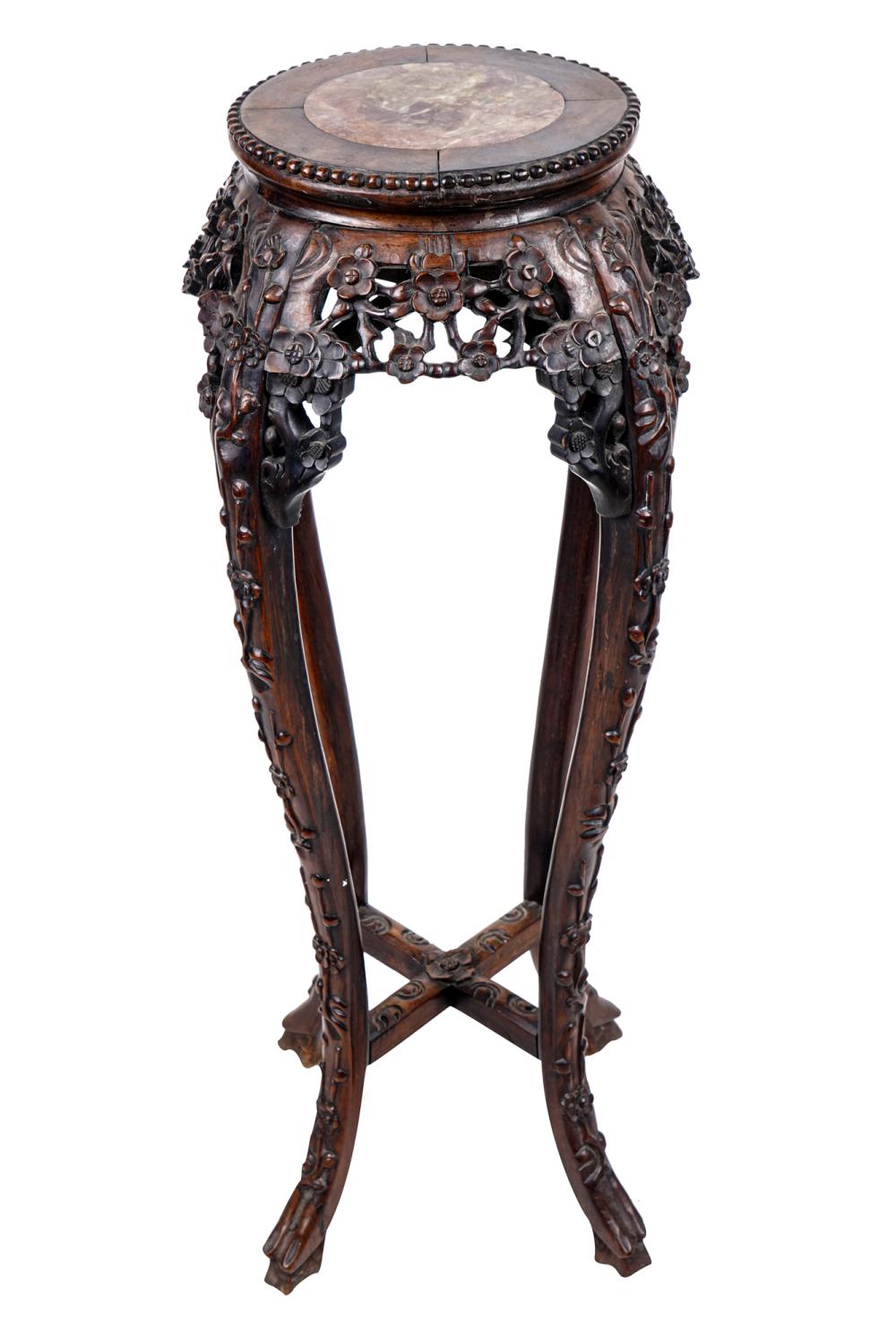 CHINESE INSET FERN STANDwith marble