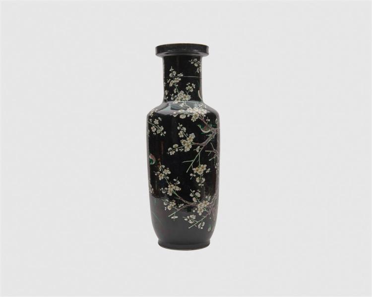 CHINESE IRIDESCENT FAMILLE NOIR