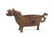 CHINESE IRON ARCHAISTIC POURIN