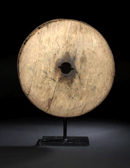 Chinese Iron-Bound Cart Wheel, 