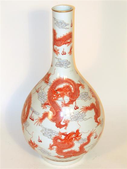 Chinese iron red and enamel