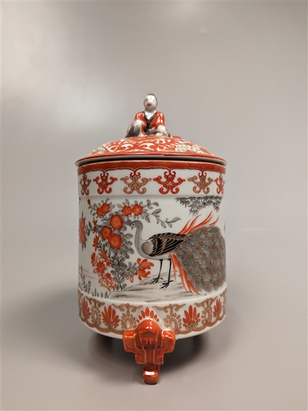 Chinese iron red and grisaille