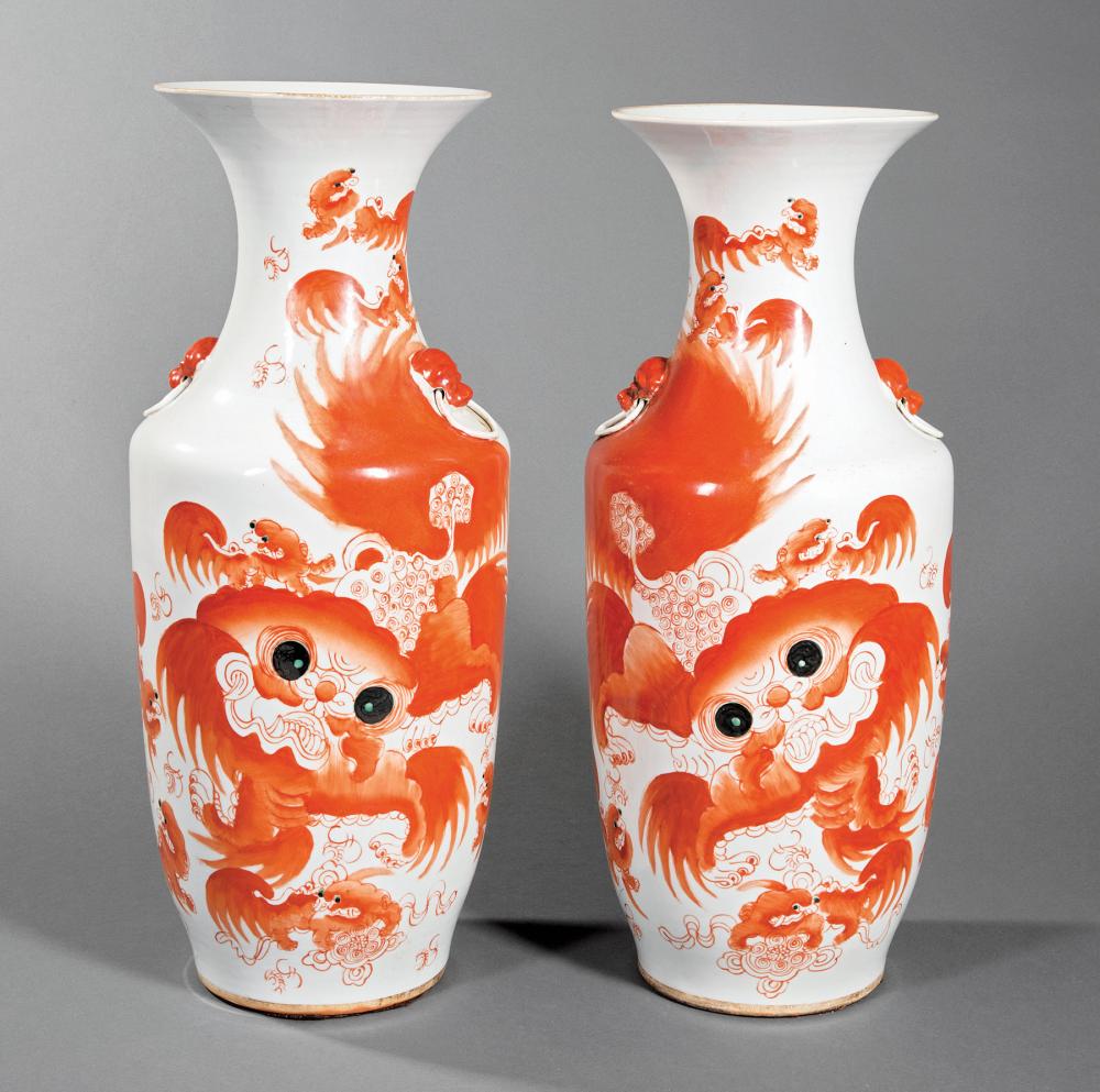 CHINESE IRON RED AND WHITE