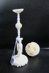 CHINESE IVORY CARVED BALLS OF