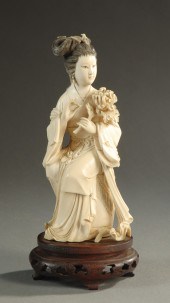 CHINESE IVORY CARVED FIGURE of