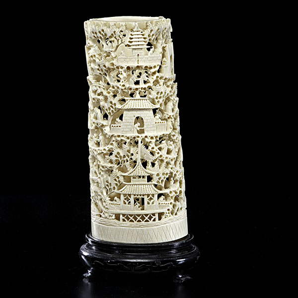 Chinese Ivory Carved Tusk Chinese