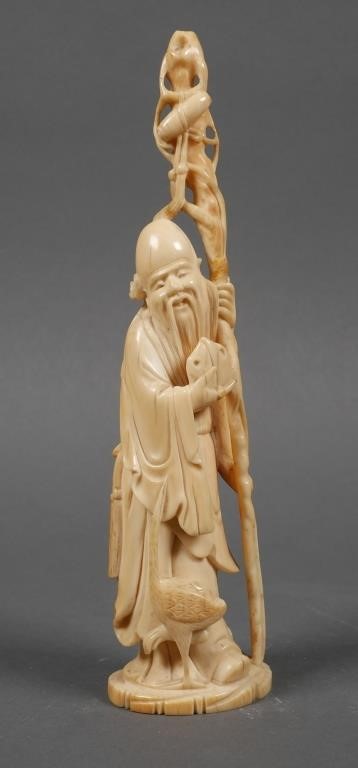 CHINESE IVORY CARVING OF WISE