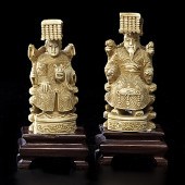 Chinese Ivory Emperor and Empr