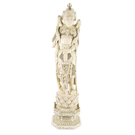 Chinese Ivory Figure of a Warrior