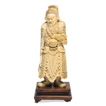 Chinese Ivory Figure of a Warrior