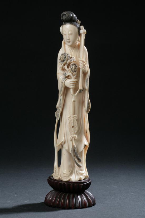 CHINESE IVORY FIGURE OF DEITY