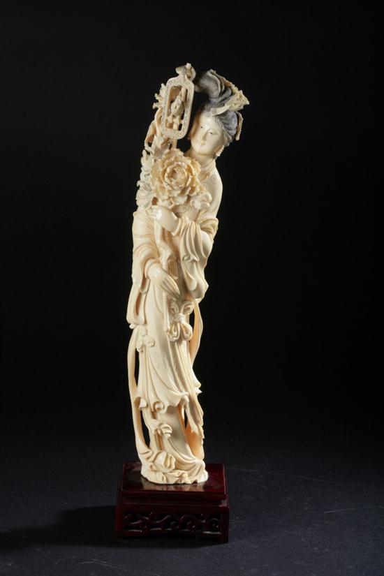 CHINESE IVORY FIGURE OF MEIREN.