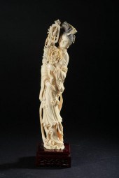 CHINESE IVORY FIGURE OF MEIREN